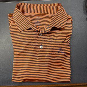 Rhoback Men's Golf Polo XL Orange Navy Short Sleeve Peformance